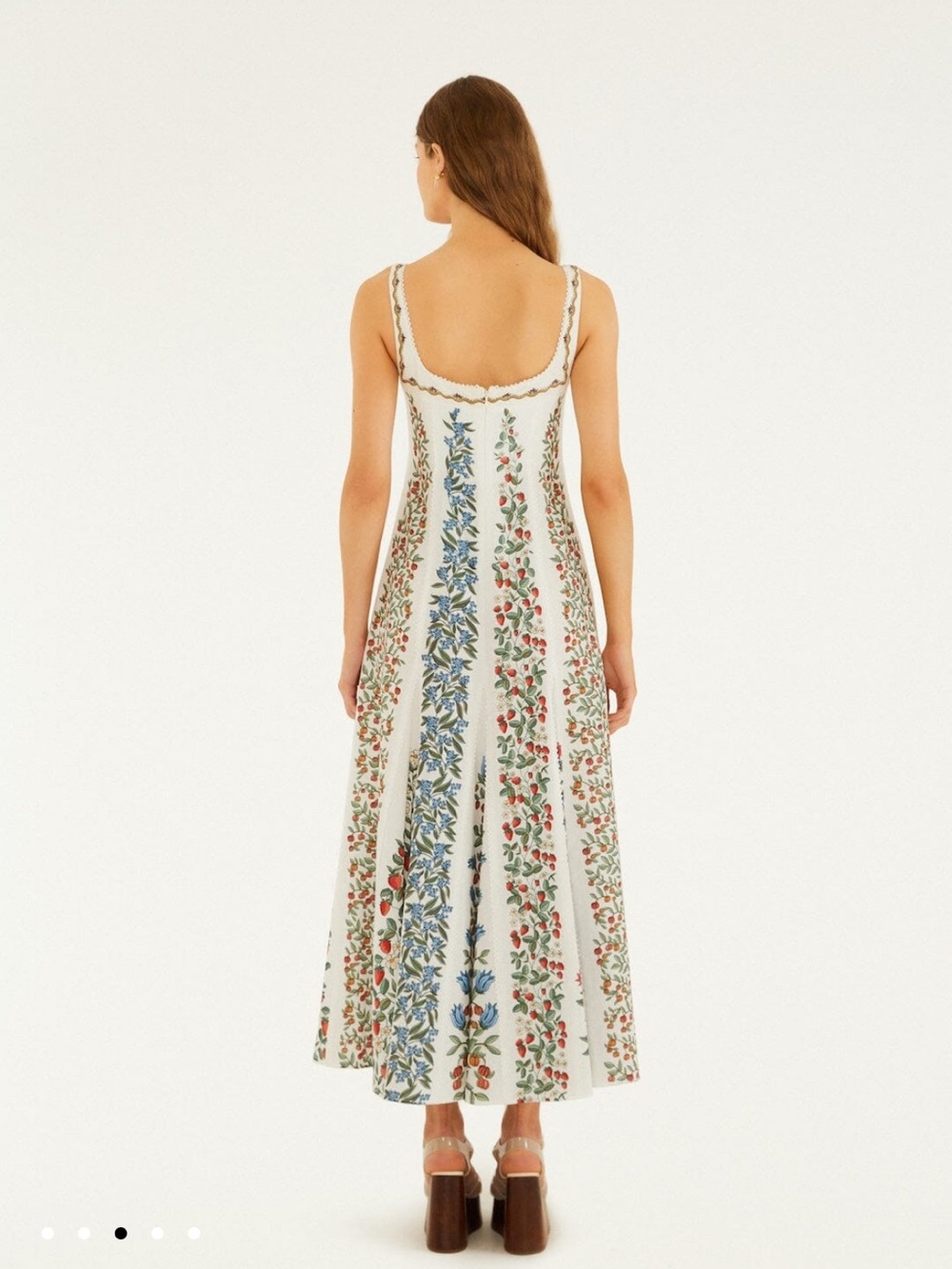 NWT Farm Rio Off-White Fruit Beauty Maxi Dress - Picture 4 of 6